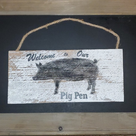 Antler Haven Designs Other - Welcome to Our Pig Pen Sign
